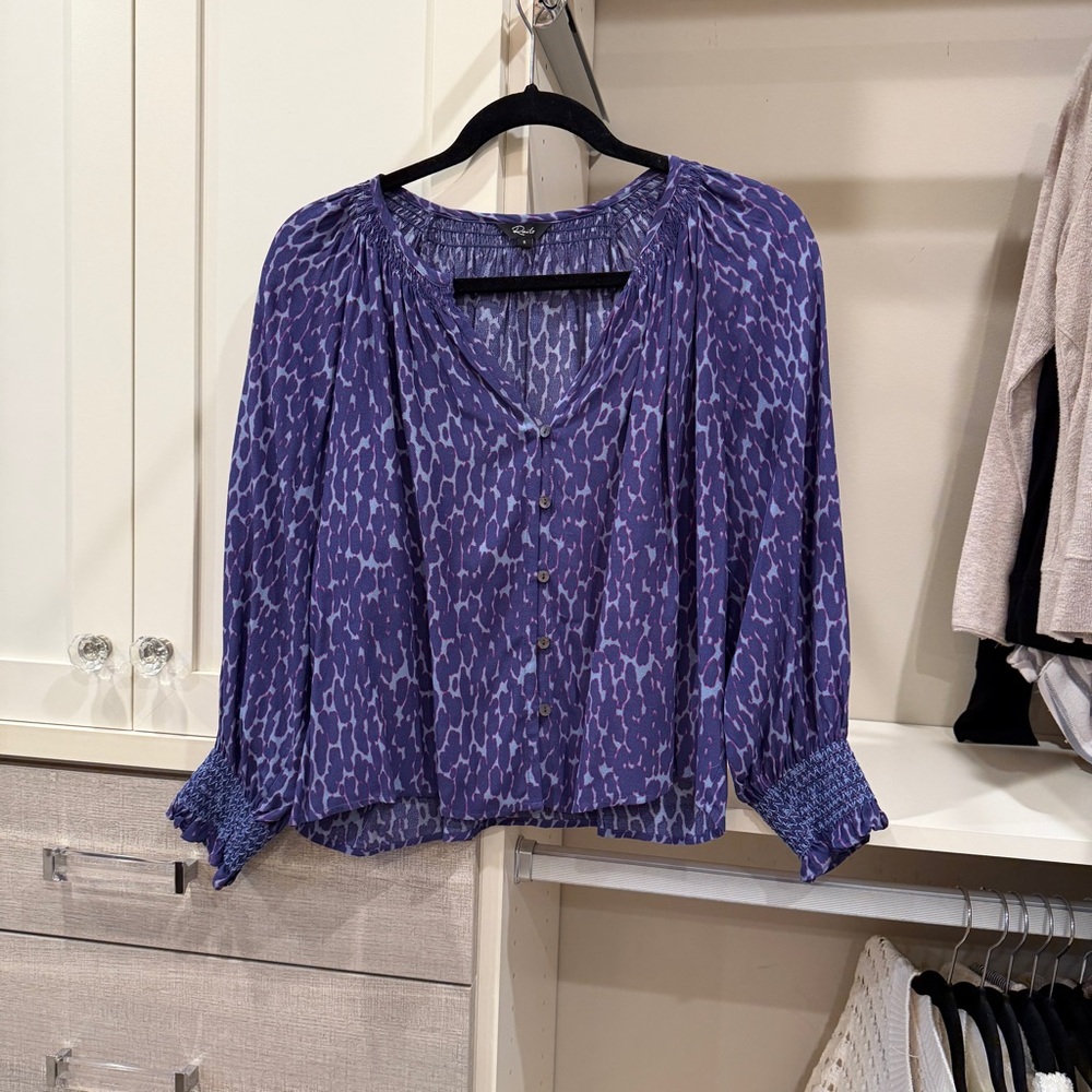 Rails Purple Patterned Blouse